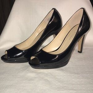 Adrienne Vittadini Black Peep Toe Heels